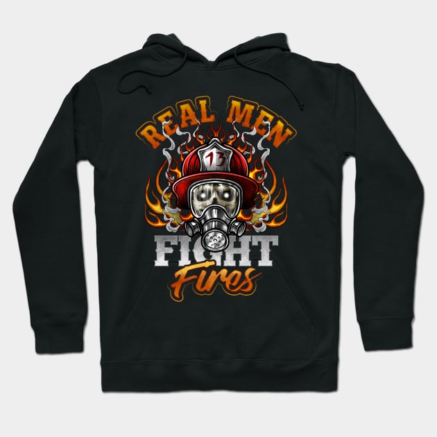 Real Men Fight Fires Firefighter Graduation Hoodie by GigibeanCreations